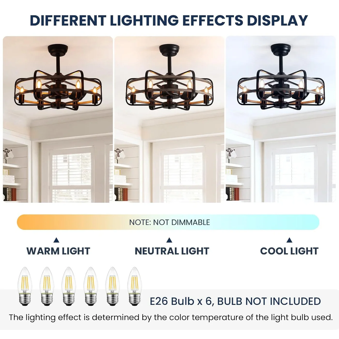 farmhouse 25" cage ceiling fan light with remote control farmhouse 25" cage ceiling fan light with remote control
