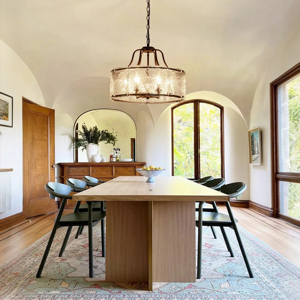 imgi 99 chandelierias modern brass 6 light rippled glass drum pendant pendant brass 4312659 (1)